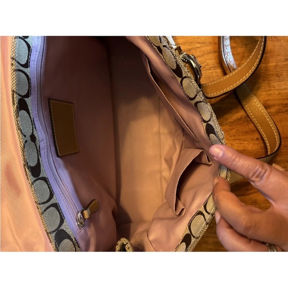 Coach Brown Signature Shoulder Bag - Picture 10 of 15